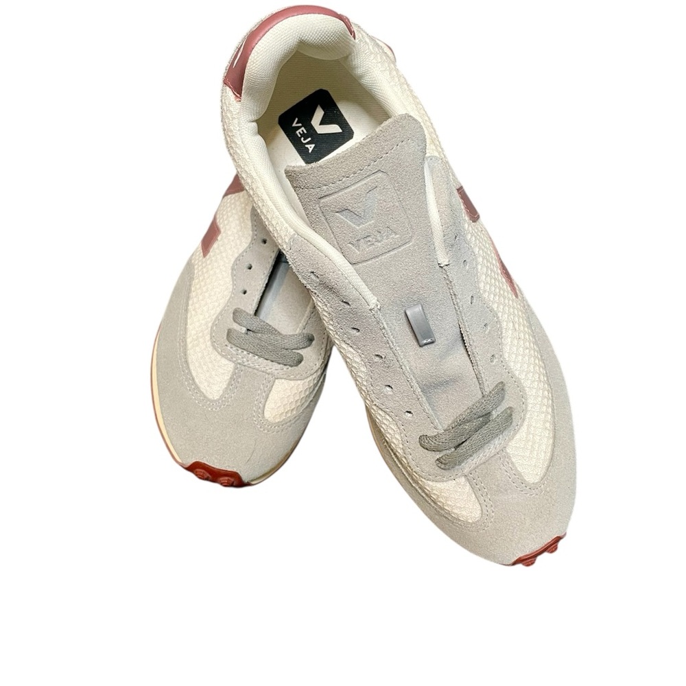 Veja Rio Branco Retro Running Sneakers (Gray/White/Red) $200 New & Never Worn! - Picture 6 of 13